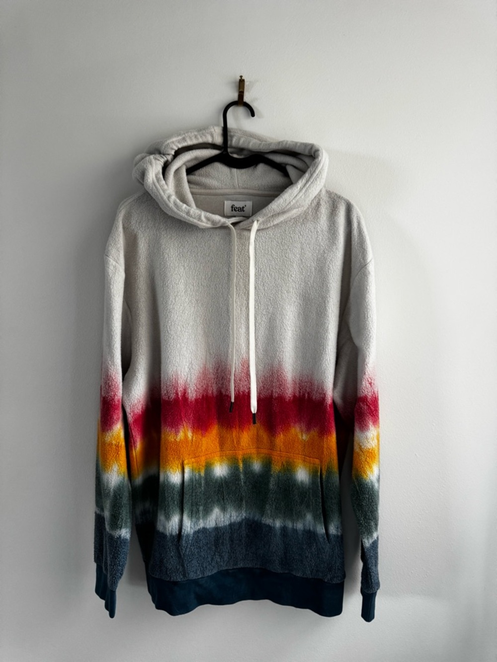 feat. Hooded Tie-Dye Pullover Sweatshirt - Multicolor